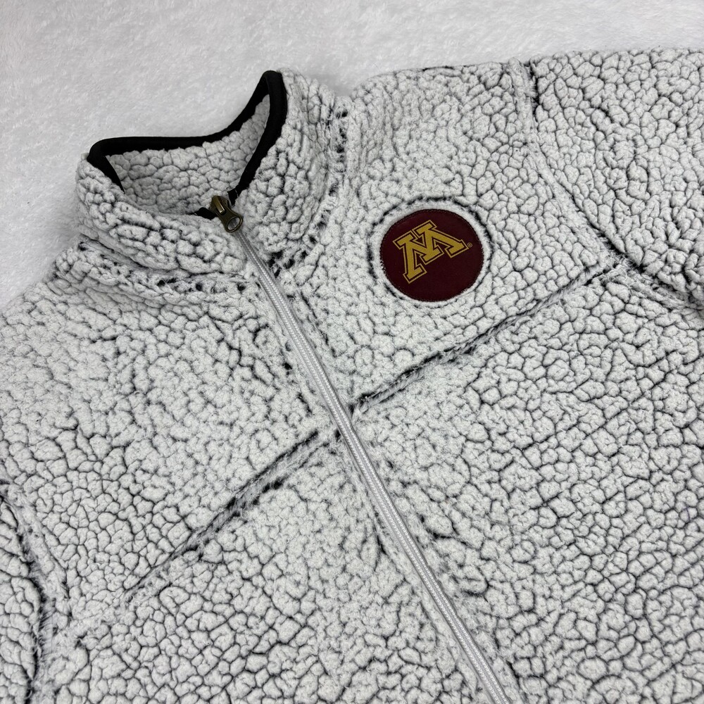 Minnesota Golden Gophers Jacket Adult S Gray NCAA Football Champion Sherpa
